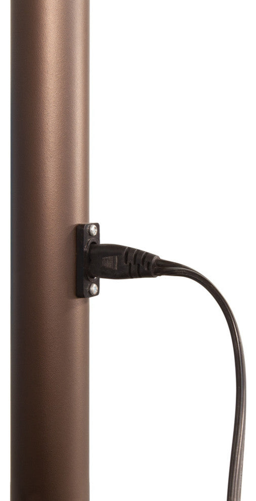 Lanai Pro 11' Octagon Umbrella With Star Lights, Henna, Sunbrella Fabric