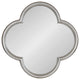 Krisi Scalloped Framed Wall Mirror, Silver, 28x28