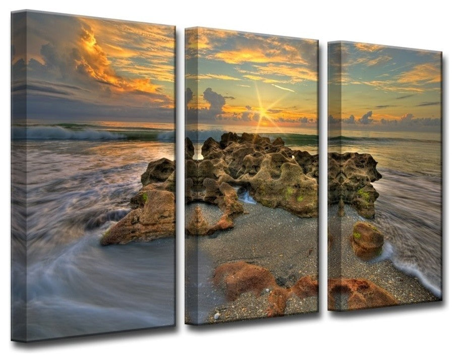Ready2HangArt 'Spellbound' Triptych Canvas Wall Art, 40"x20"
