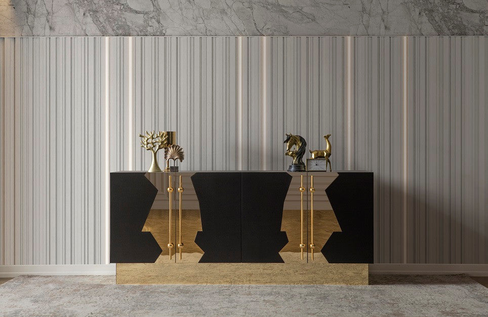 Callista Sideboard, Black and Gold