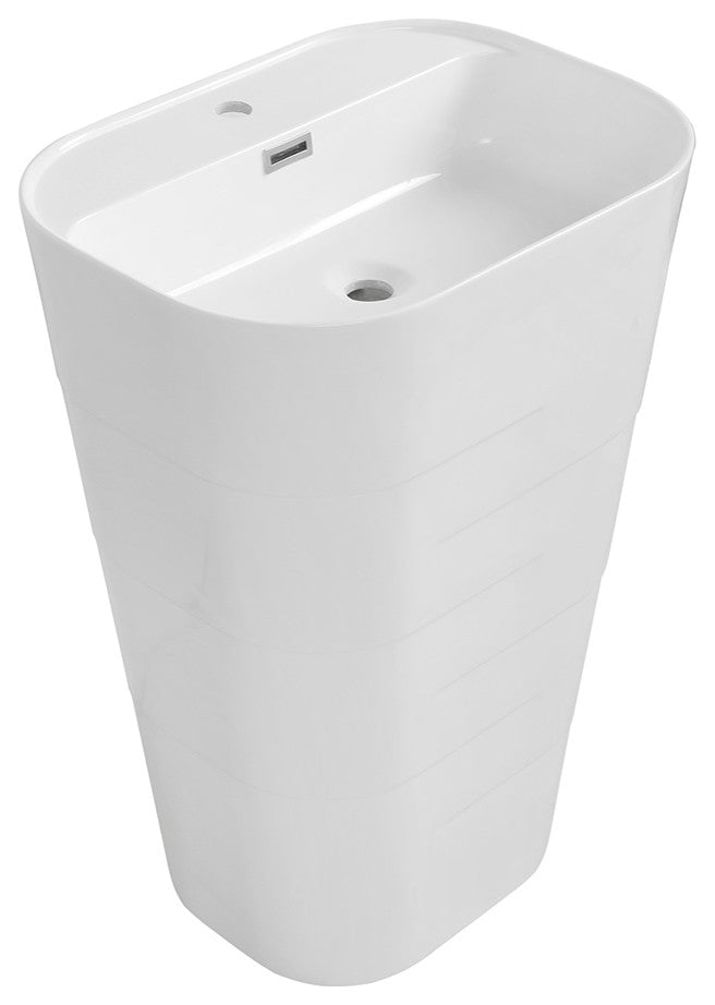 24" Streamline K-1889-24 Solid Surface Resin Freestanding Basin