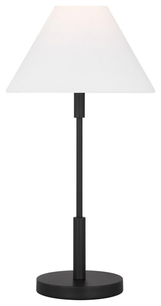 Porteau 1-Light Indoor Table Lamp, Midnight Black