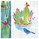 "Cacti Garden II" Digital Paper Print by Farida Zaman, 32"x32"