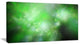 Green Blur Sky with Stars, Abstract Canvas Art Print, 32x16