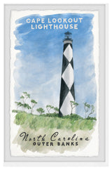 "Cape Lighthouse" Framed Painting Print, 24x36