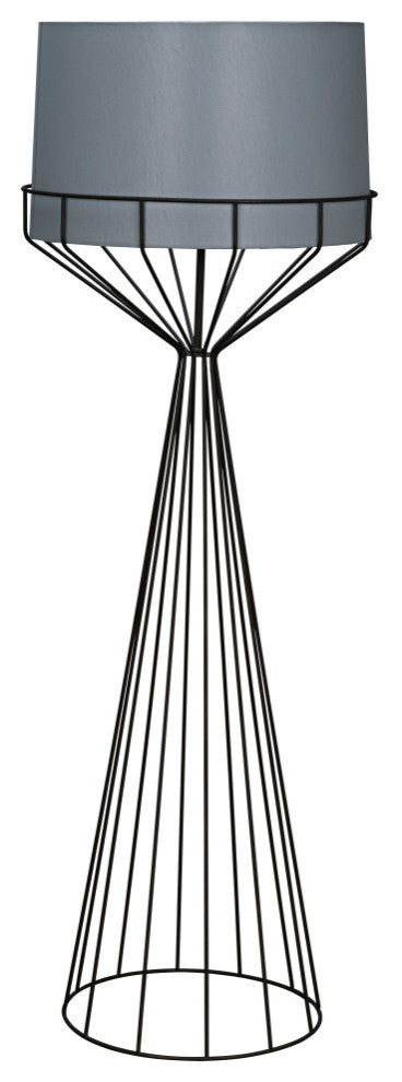 Portal Floor Lamp, B, Black Metal