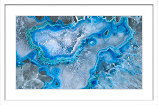 "Aquamarine Crystals" Framed Painting Print