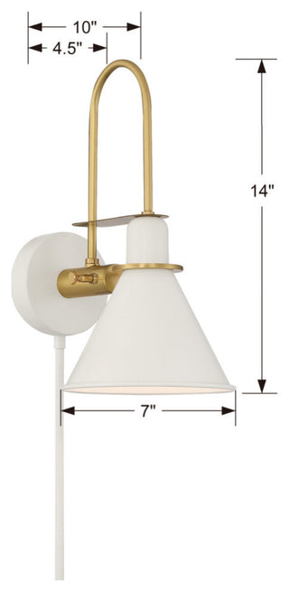 Medford One Light Wall Mount in White