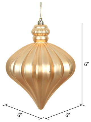 Vickerman 6" Cafe Latte Matte Onion Drop 4/Bg