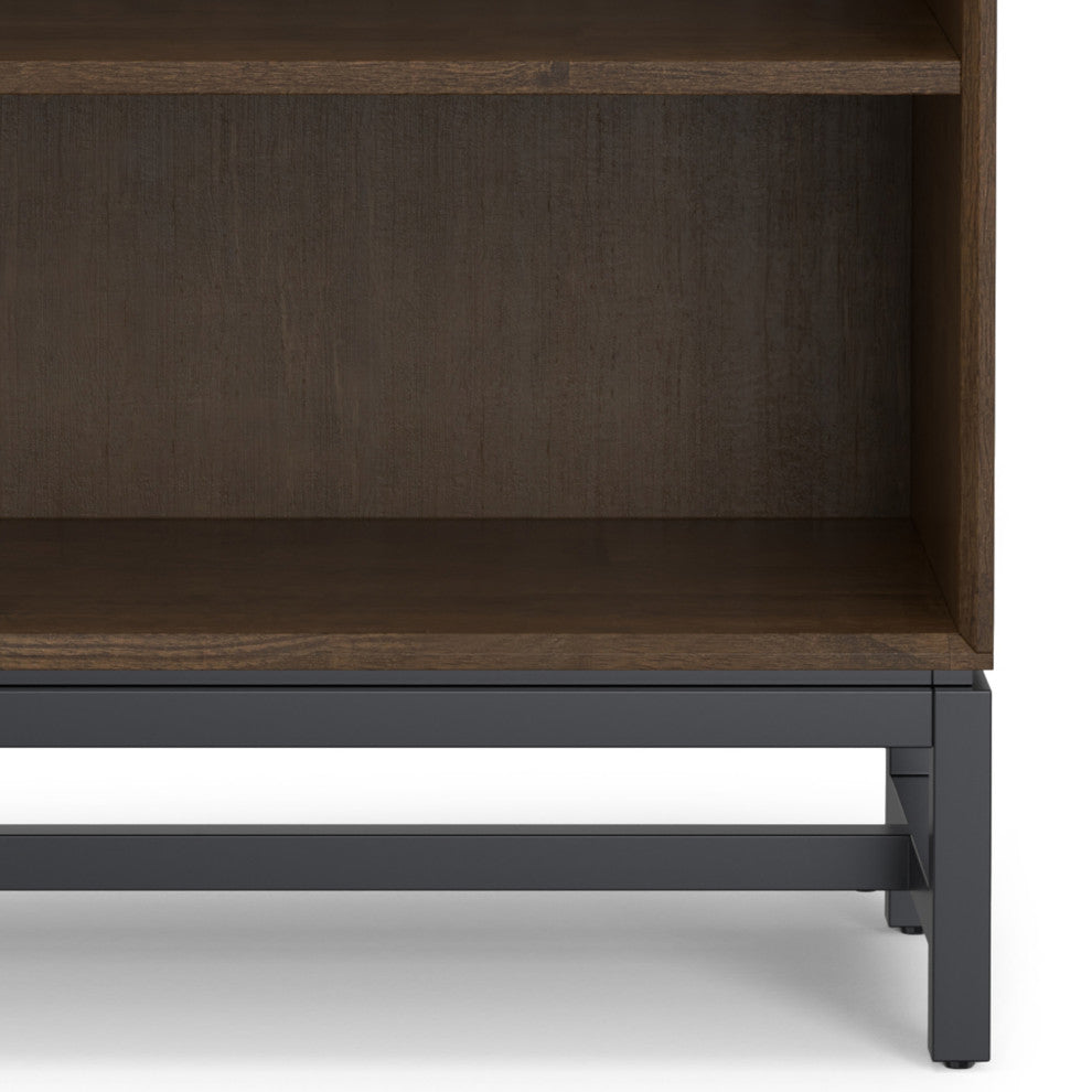 Banting SOLID HARDWOOD Mid Century Open Shelf Bookcase in Walnut Brown