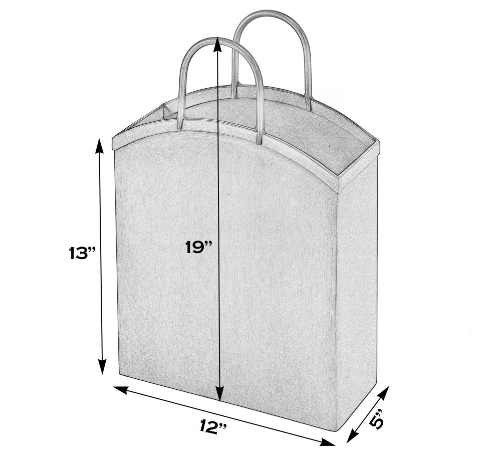 Gia 12" W Rectangular Metal Magazine Basket