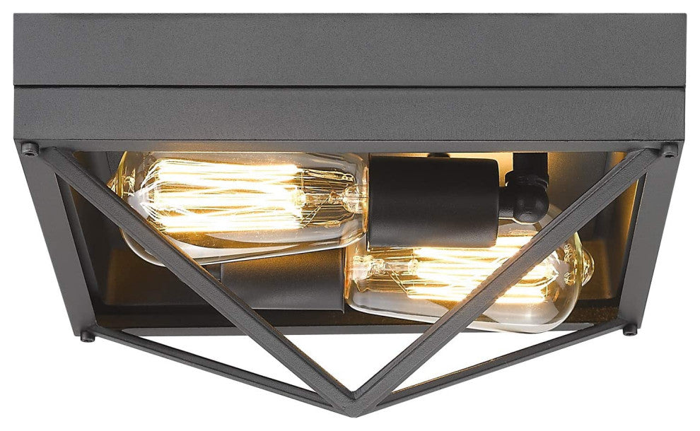 2 Light Close to Ceiling Light Fixture, Farmhouse