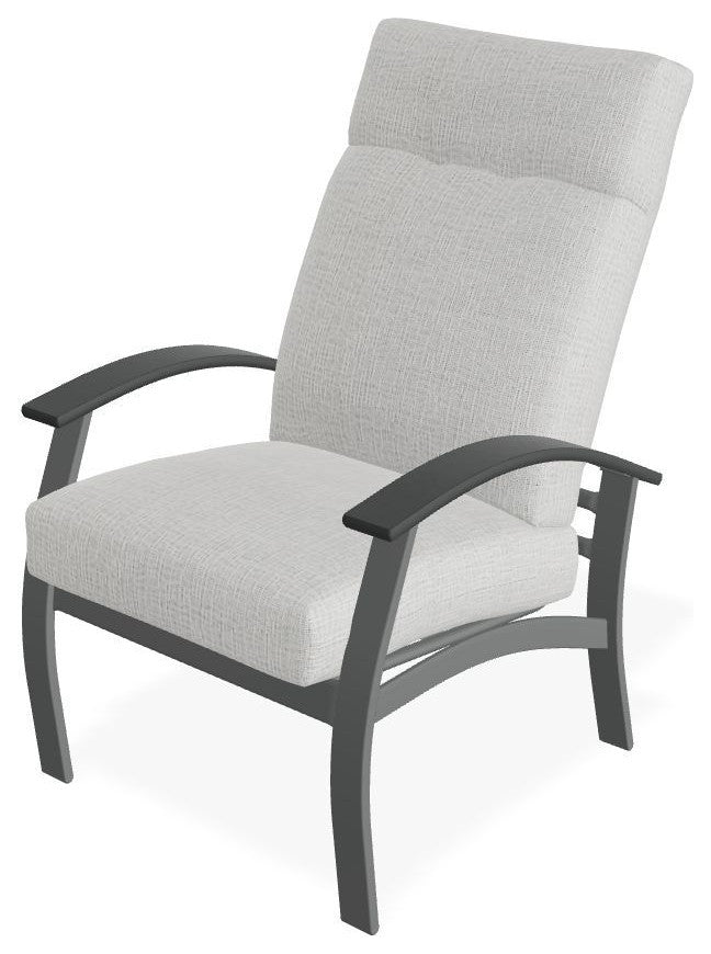 Belle Isle Cushion Outdoor Armchair, Grasscloth Cloud/Graphite