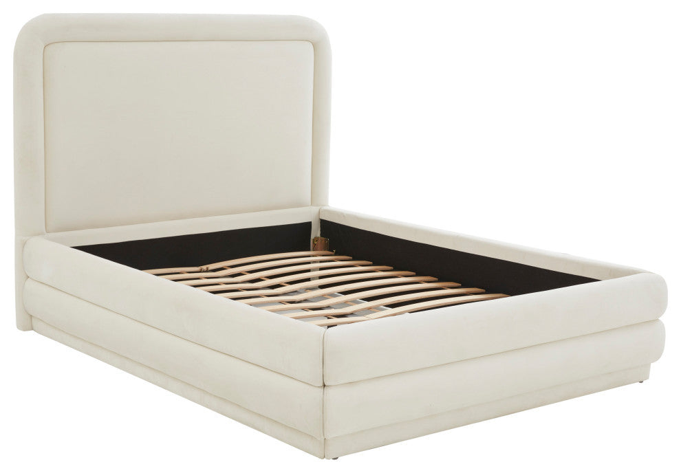 Briella Cream Velvet Bed in King