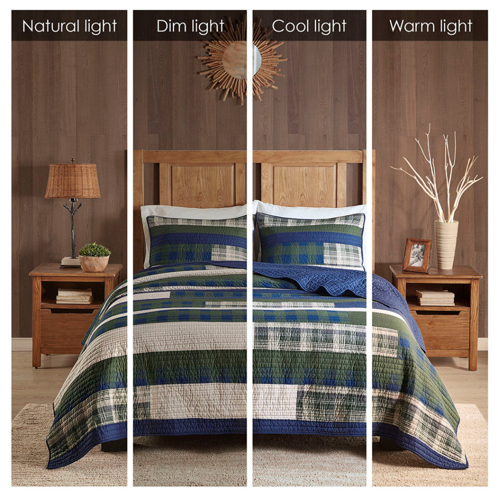 Woolrich Spruce Hill Oversized Cotton Quilt Mini Set, Green