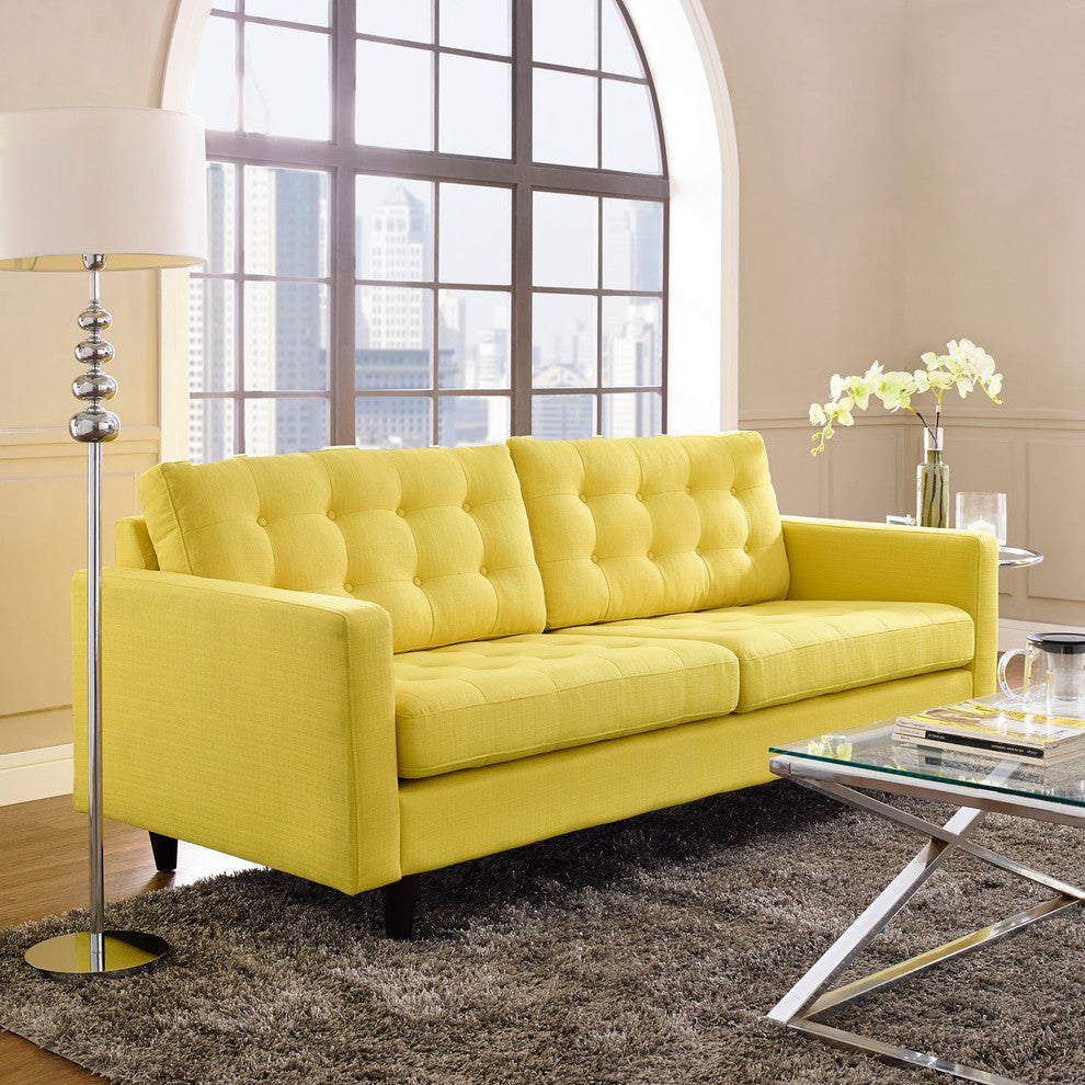 Modern Contemporary Upholstered Sofa, Sunny Fabric