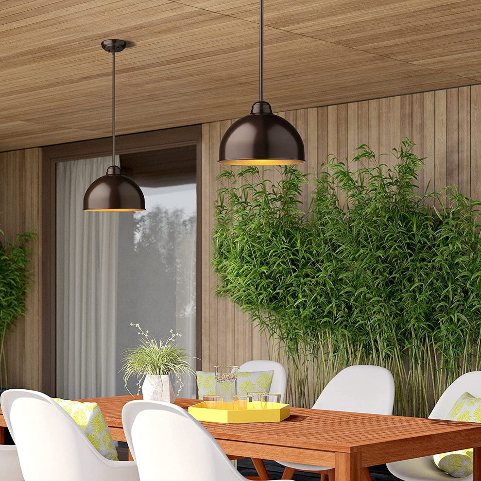 Farmhouse Island Pendant Light, Industrial, Indoor, Oil Rubbed Bronze