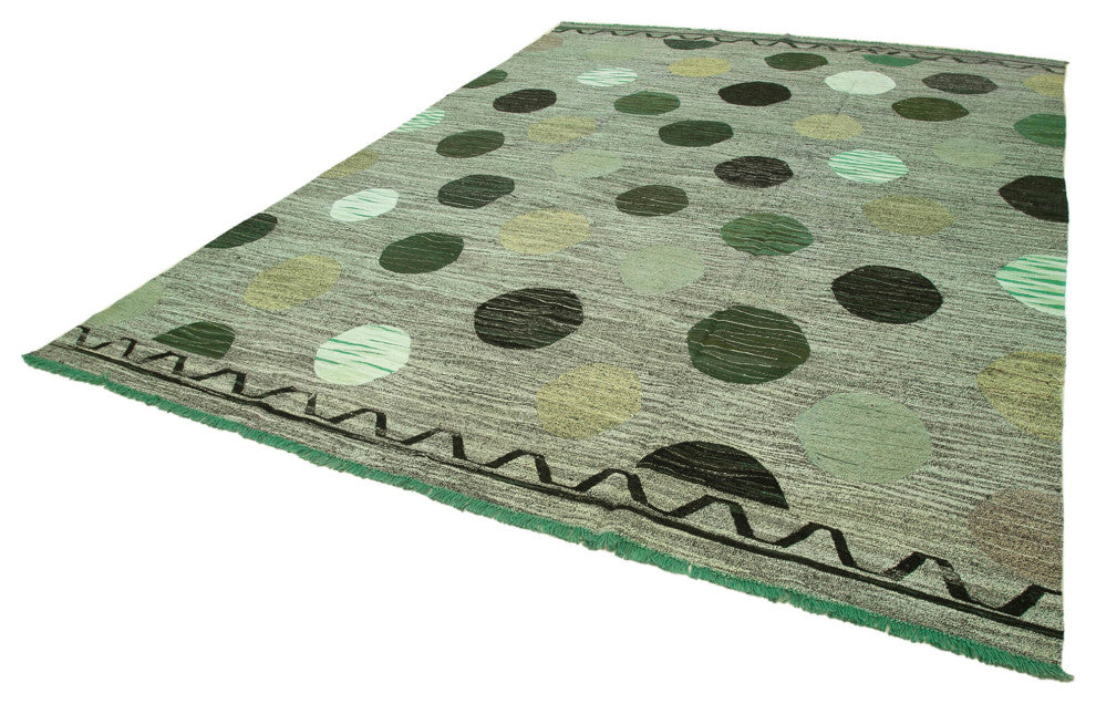 Rug N Carpet - Handwoven Turkish 10' 0'' x 14' 2'' Flatweave Wool Kilim Rug
