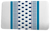 Upscale Getaway Center Stripe Stripe Print Bath Mat, Navy Blue, 21"x34"