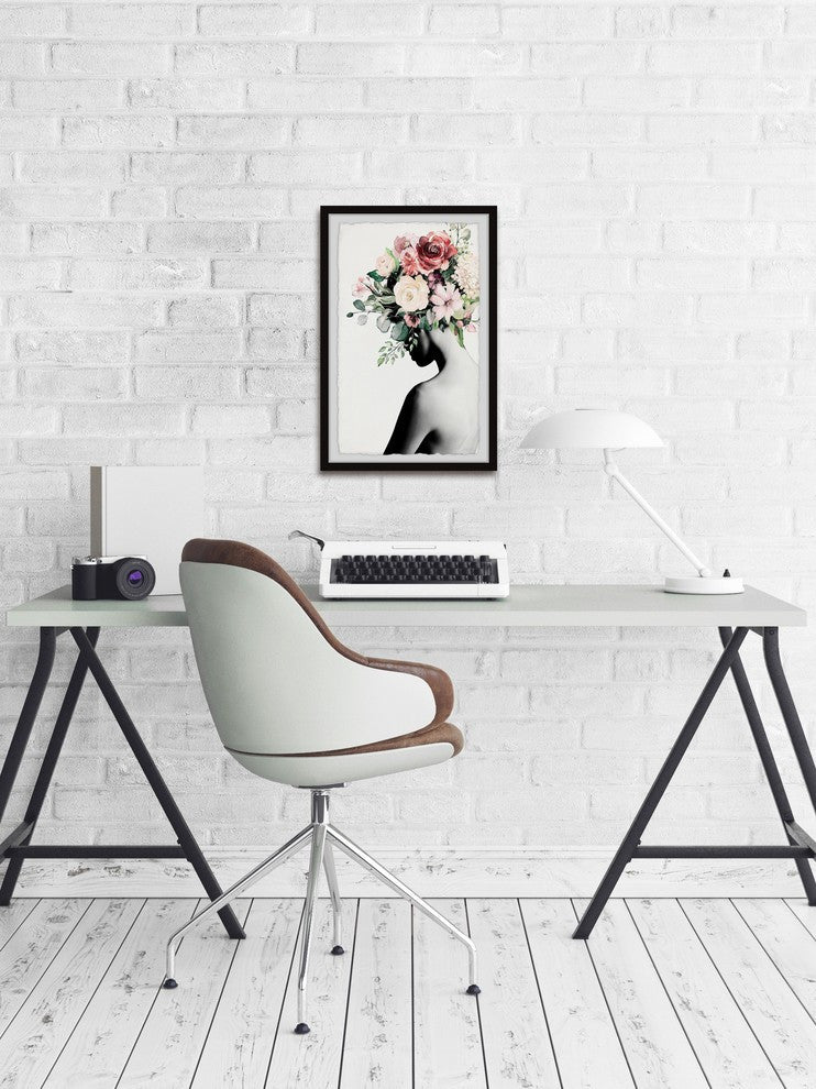 "Blooming Back" Framed Painting Print, 12"x18"