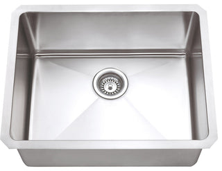Hardware Resources HMS175 23" Undermount Single Basin Stainless - Stainless