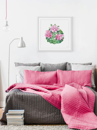 "Pink Beauty" Framed Painting Print, 32"x32"