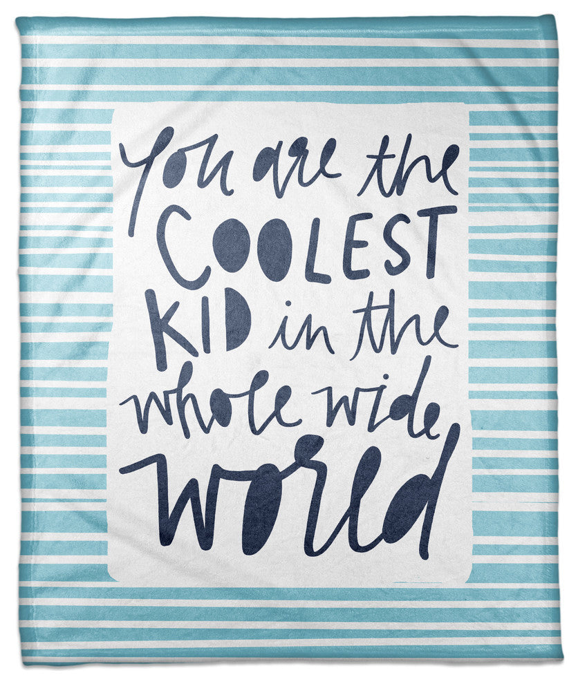You Are the Coolest Kid - Blue 50x60 Coral Fleece Blanket