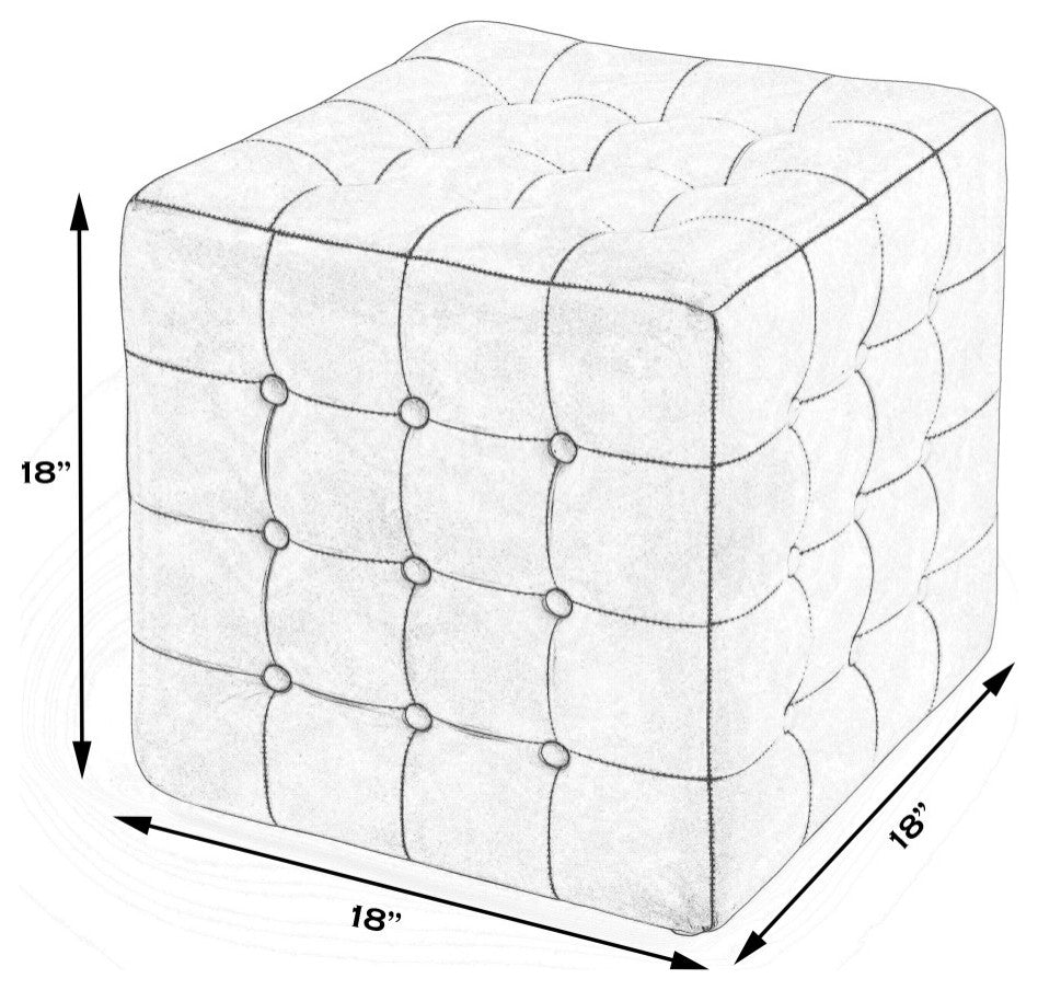 Butler Leon Leather Ottoman, Brown