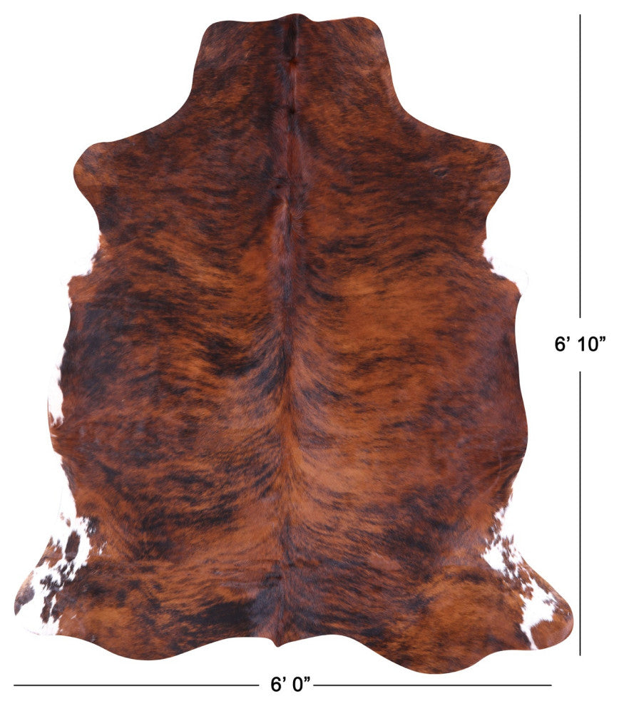 Brindle Natural Cowhide Rug 6' 10" X 6' 0" C2234