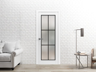 Solid French Door 36 x 84 | Planum 2122 White Silk| Bathroom