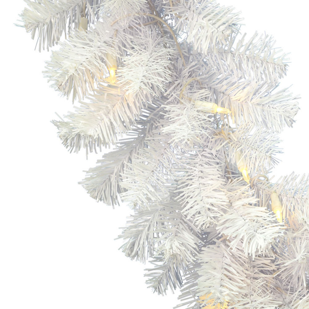 9' X 12" Crystal White Garland 210T