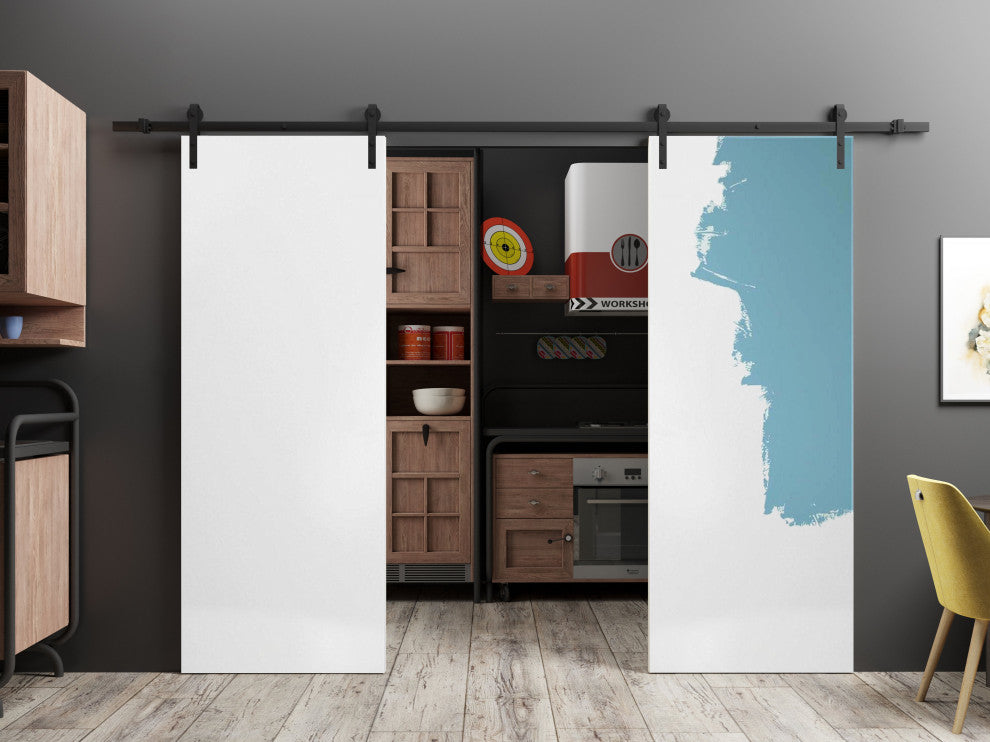 Slab Barn Door Panel 28 x 80 | Planum 0010 Primed