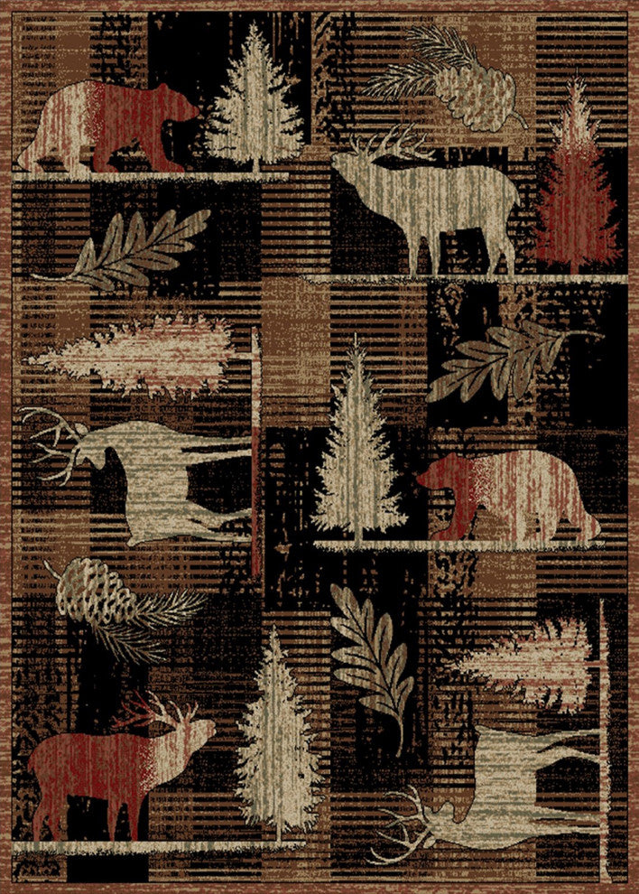 Hearthside Roaming Freely Lodge Area Rug, 5'3"x7'3"