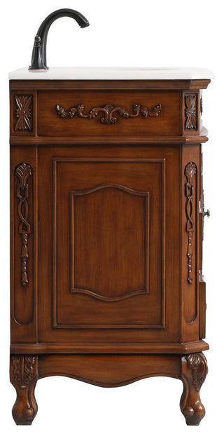 Bathroom Vanity, Teak, 42", Single Sink