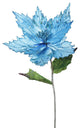 Vickerman Of160942 26" Sky Blue Velvet Poinsettia Artificial Christmas Pick