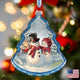 Snow Couple Glass Ornament