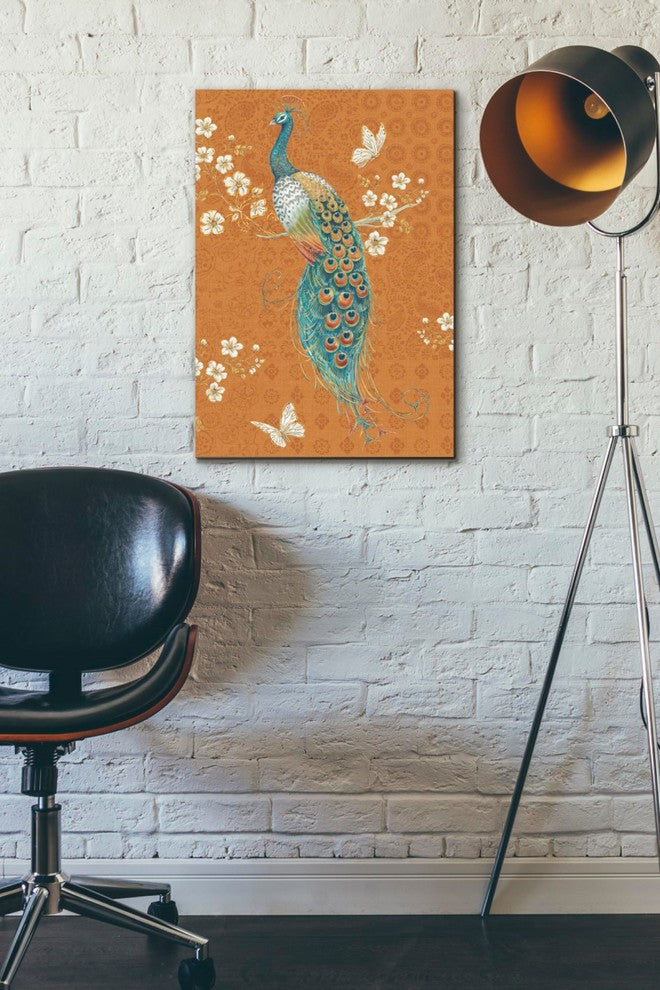 Ornate Peacock X Spice' by Daphne Brissonnet, Giclee Canvas Wall Art, 18"x26"