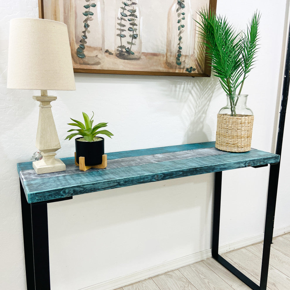 Barn Walls Bedroom Console Table Accent Table, Handcrafted, Industrial Mix, 48" Length