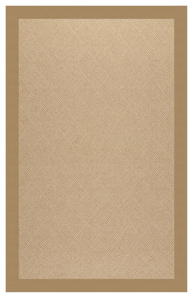 Zoe-Cane Wicker Machine Tufted Rectangle Rug, Light Gold, 10'x14'