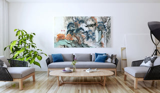 Epic Graffiti "Bird's Eye View" by River Han, Giclee Canvas Wall Art, 30"x60"