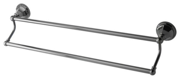 Kingston Brass Water Onyx Black Nickel 24 inch Dual Towel Bar BA4813BK