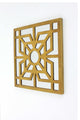 24" X 24" X 1" Bright Gold Mirrored Wooden  Wall Decor