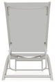 Kendall Sling Stackable Outdoor Chaise Lounge, White/Snow