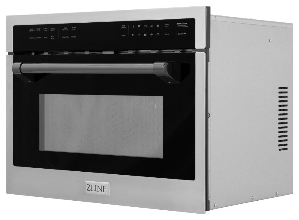 ZLINE 24" Microwave Oven, Stainless With Matte Black MWOZ-24-MB