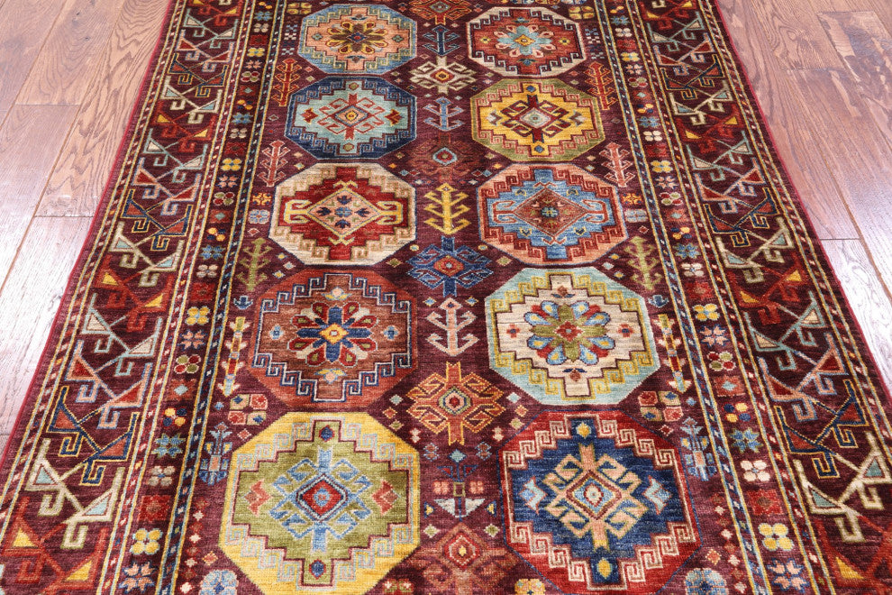 Hand Knotted Bokhara Wool Rug 4' 0" X 6' 4" - Q12157