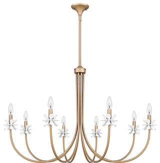 Quoizel REY5042 Remy 8 Light 42"W Taper Candle Style Chandelier - Bronze Gold