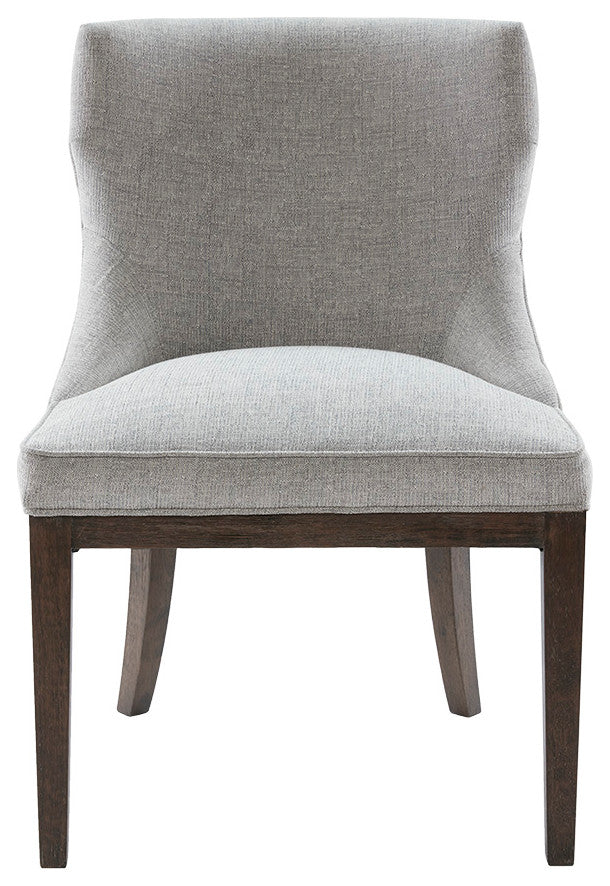 Madison Park Signature Hutton Transitional Side Dining Chair, Grey, Set of 2