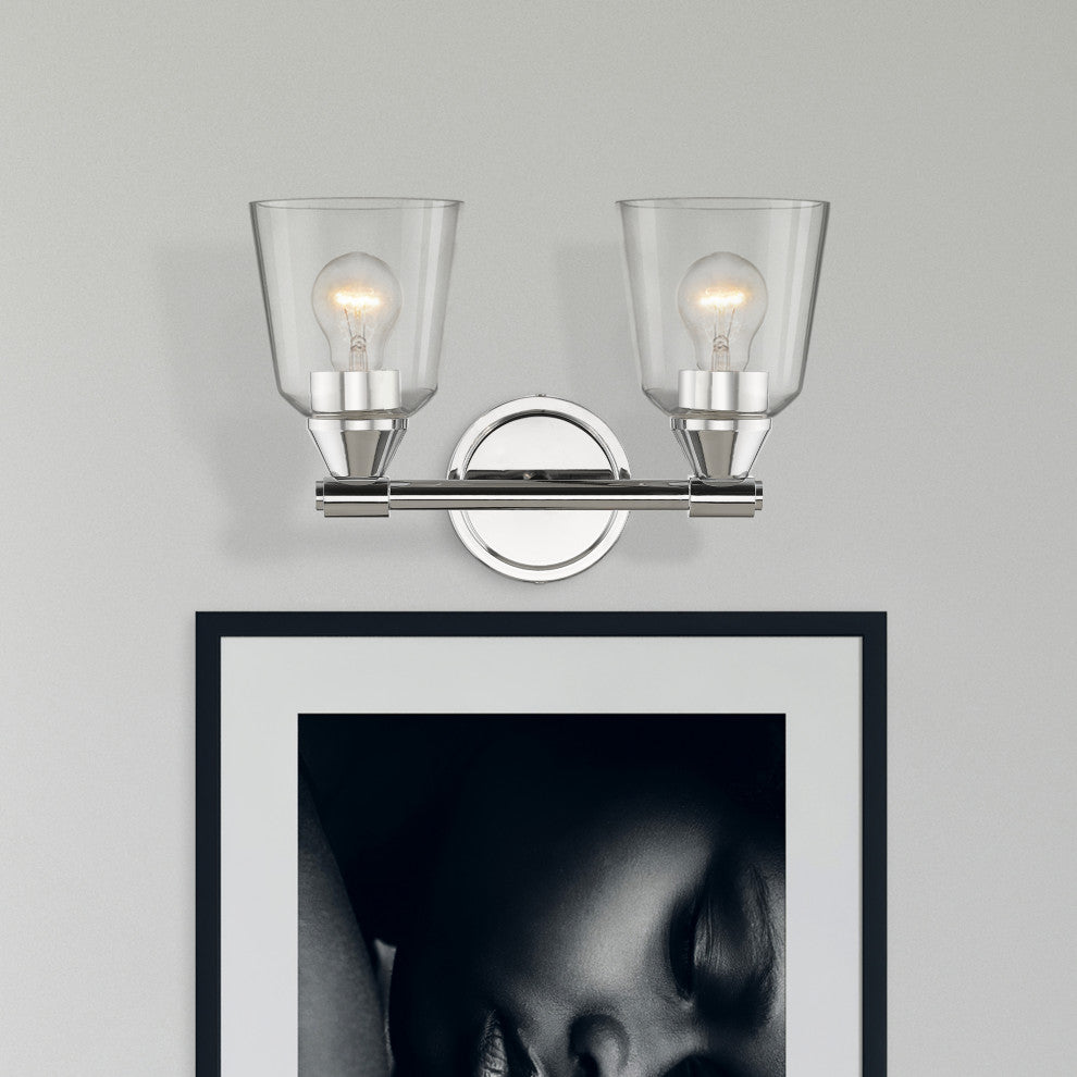 Catania 2-Light Polished Chrome Vanity Sconce
