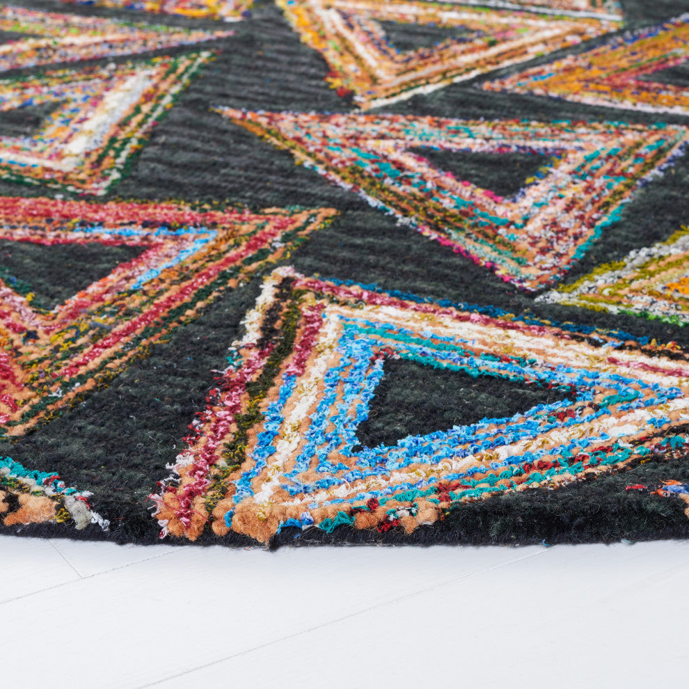 Safavieh Aspen Apn533Y Bohemian Rug, Dark Green and Black, 9'0"x12'0"