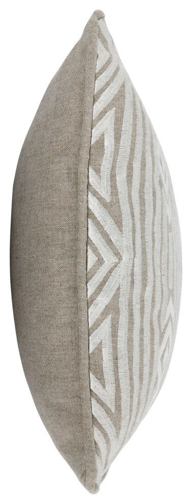 Adrie 12" x 16" Throw Pillow, Ivory